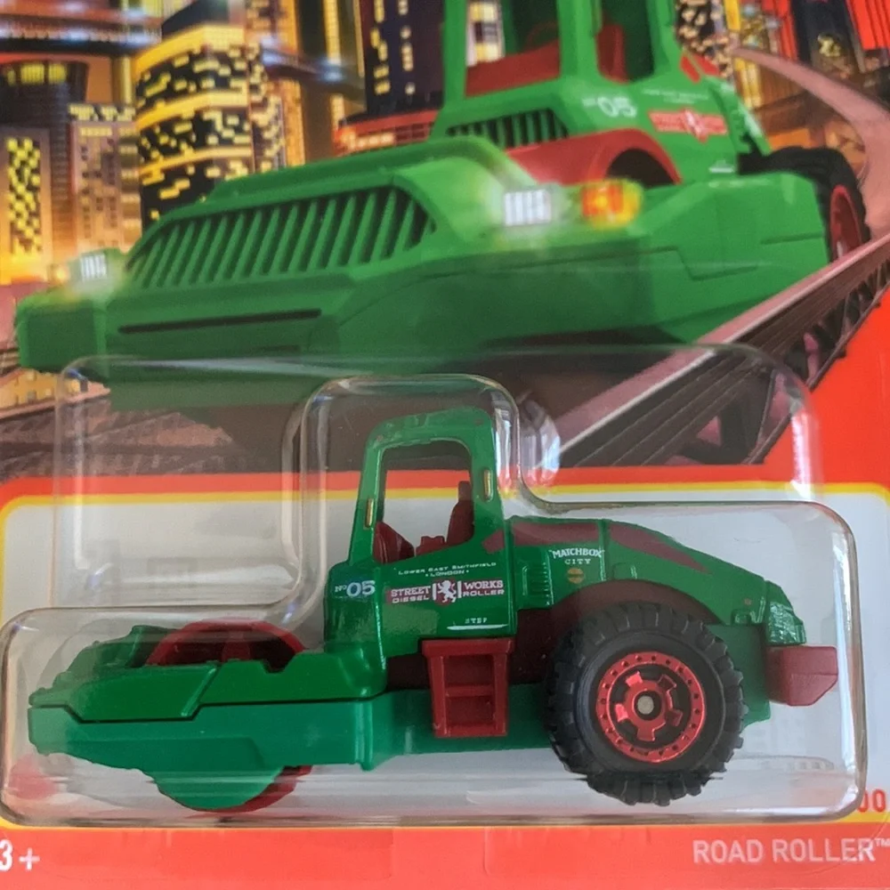 Matchbox Farm Machine Road Roller Construction Machine Vehicle Truck Green toy 🆕